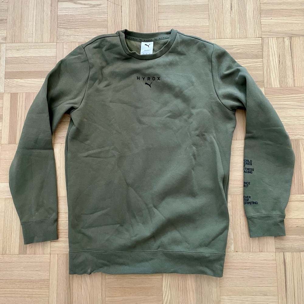 Puma Hyrox Olive Green Sweatshirt, Men’s Small